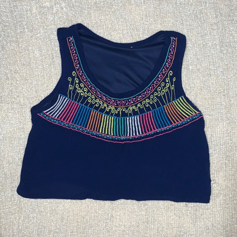 Blue crop tank!